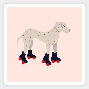 Cute Roller skating dog Sticker